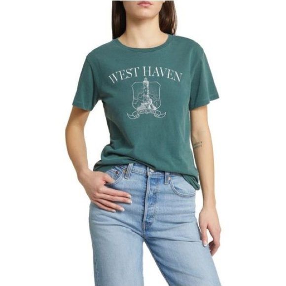Golden Hour Tops - GOLDEN HOUR West Haven Lighthouse Graphic T-Shirt - XL